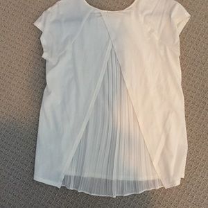 The Limited cream cotton shirt with pleated back